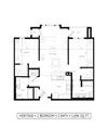 Gabella at Parkside Apartments in Apple Valley, MN Two Bedroom Two Bathroom Floor Plan
